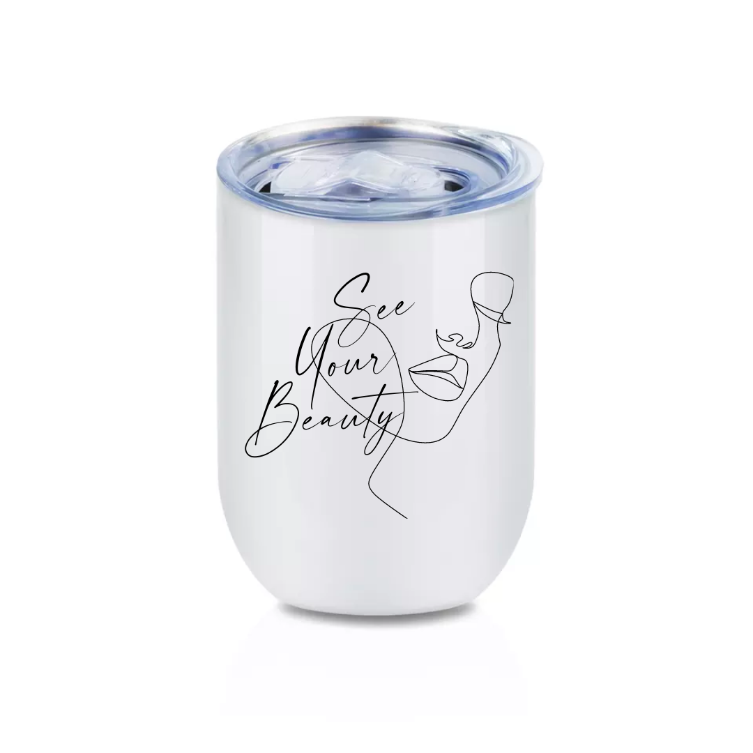 IN STOCK SALE See Your Beauty Inspirational Stainless Steel Wine Tumbler