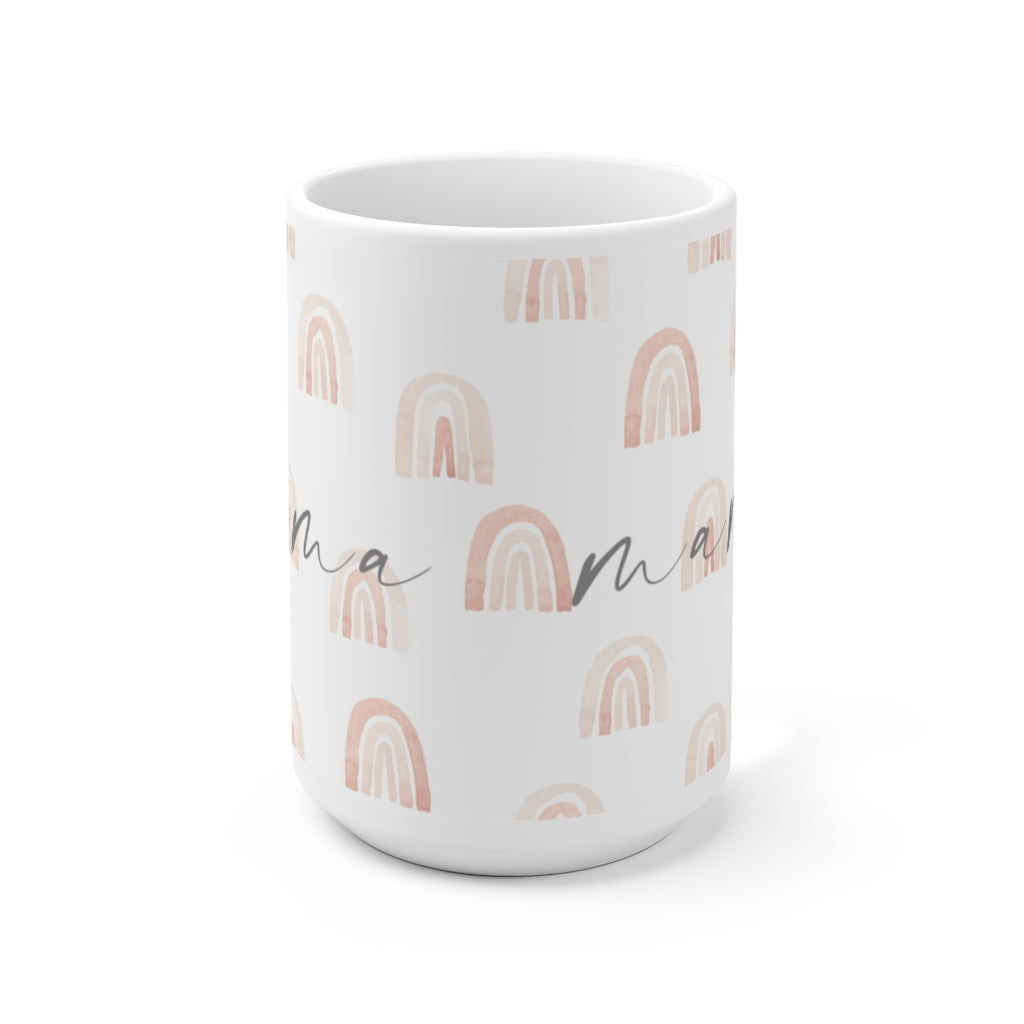 Mama with Rainbows Ceramic Mug 15oz