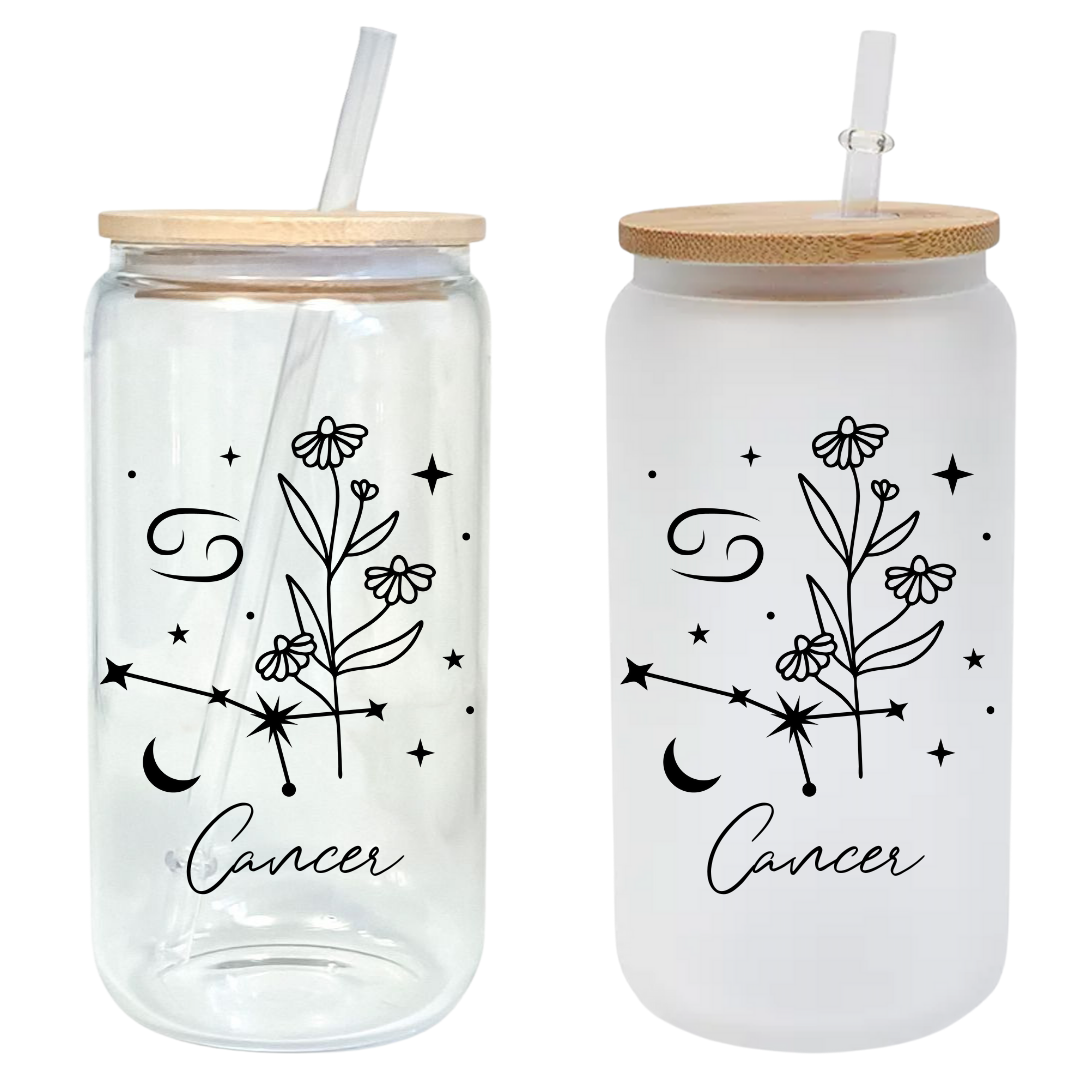 Zodiac Constellation Signs 16oz Glass Tumbler