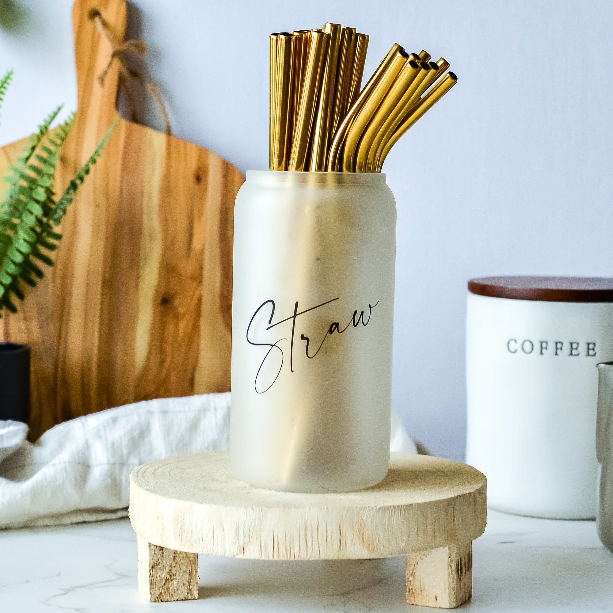 Gold Metal Straw