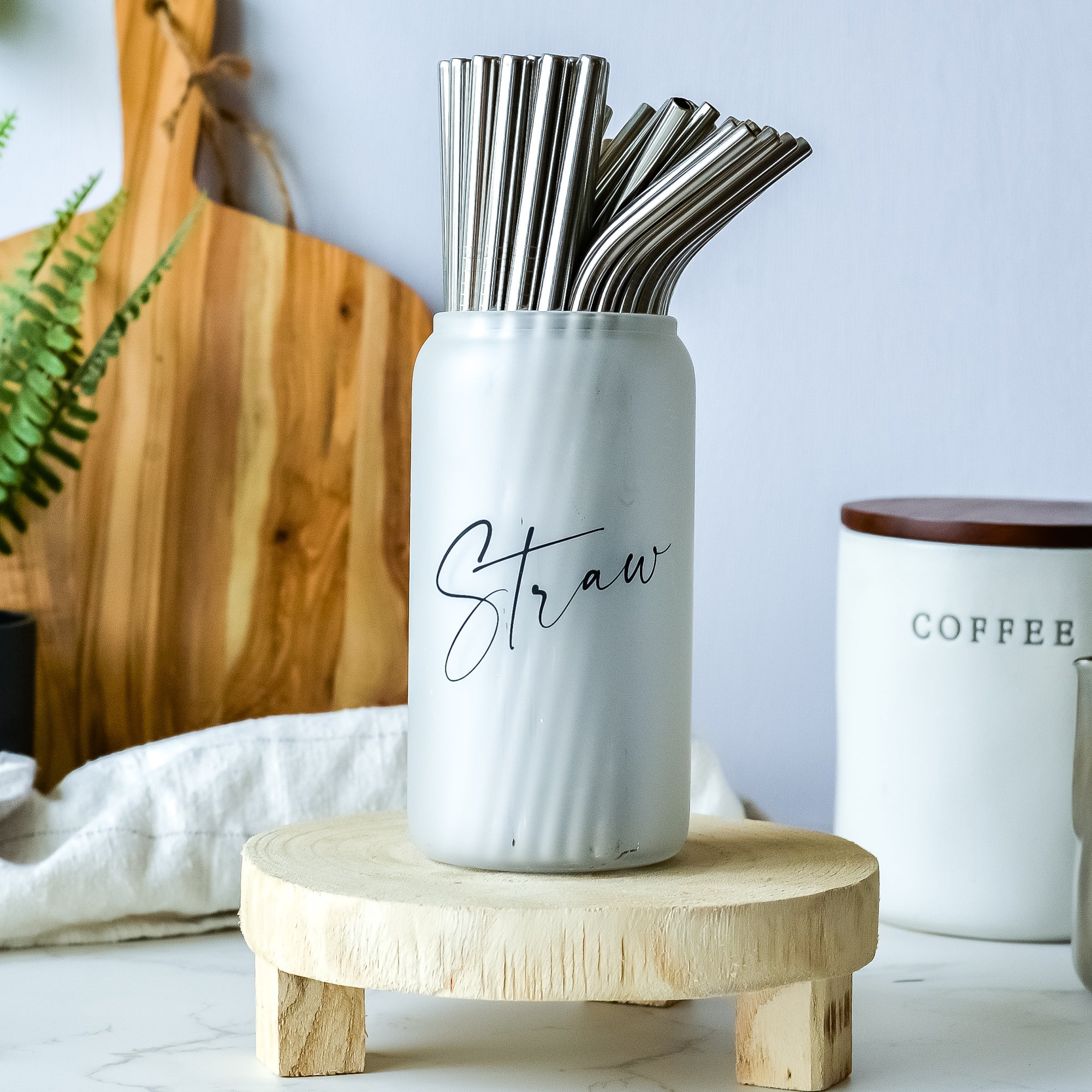 Silver Metal Straw
