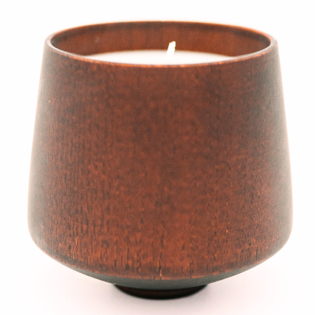 7.5oz Dark Wooden Jar - Soy Candle Private Label -Brandless