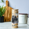 Foggy Trees Initials 25oz Glass Tumbler with Bamboo Lid & Straw for Iced Coffee & Beverages
