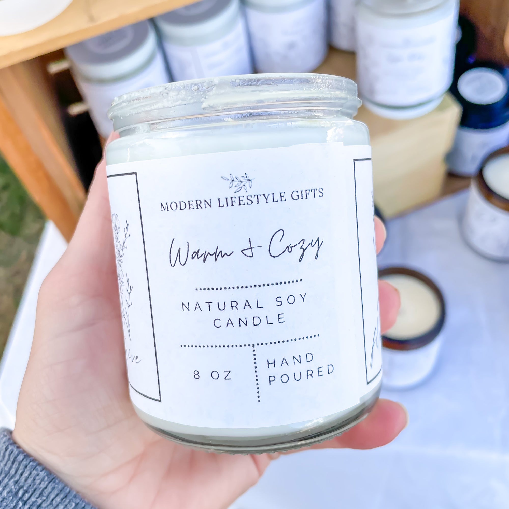*Limited Edition* Natural Hand Poured 8oz Soy Candles in Glass Jar