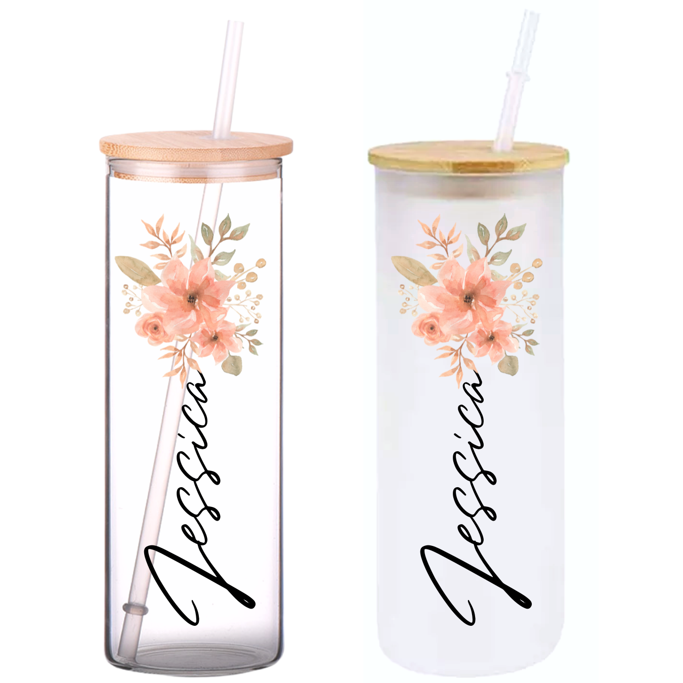 Watercolor Personalized Name on 25oz Clear Glass Tumbler – Modern Lifestyle  Gifts