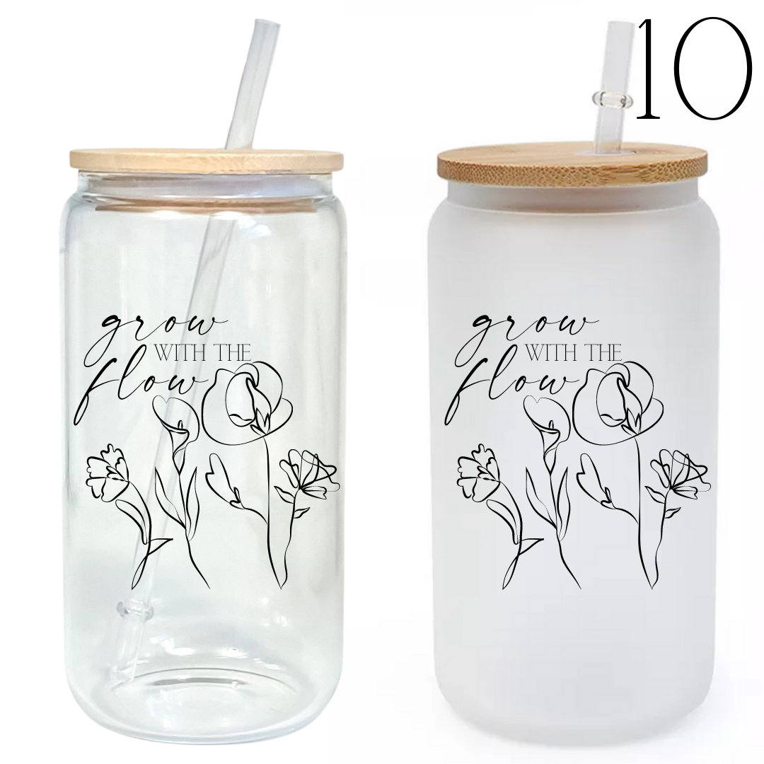 Daily Affirmation Glass Tumbler with Bamboo Lid and Straw – Modern  Lifestyle Gifts
