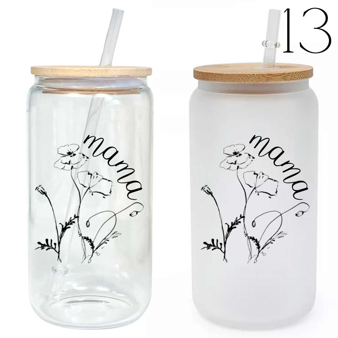 Upgraded] 16oz Drinking Glasses with Bamboo Lids and Bamboo Straws