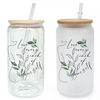 Love Every Inch of Yourself Glass Tumbler with Bamboo Lid & Straw