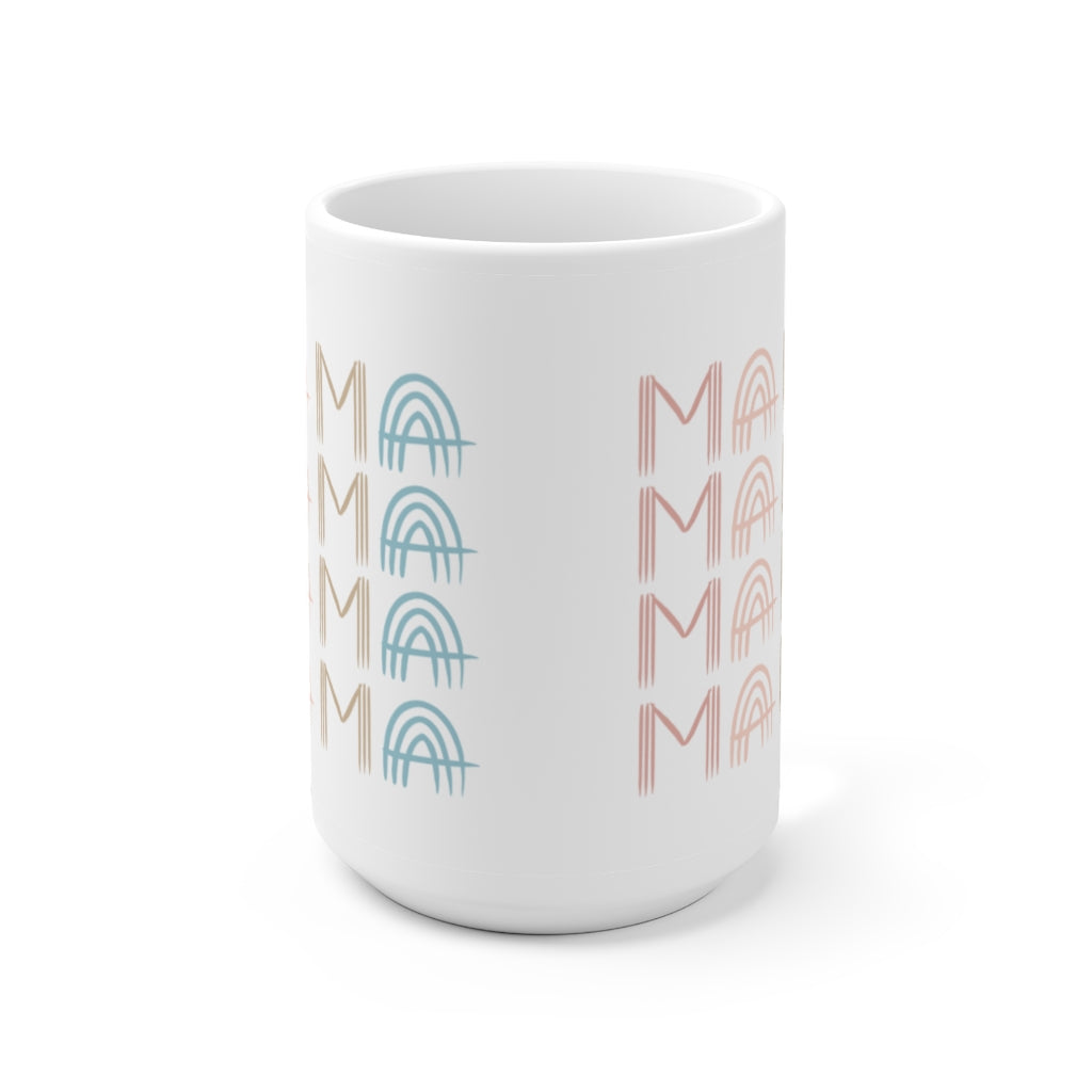 Mama Rainbow Font Ceramic Mug 15oz