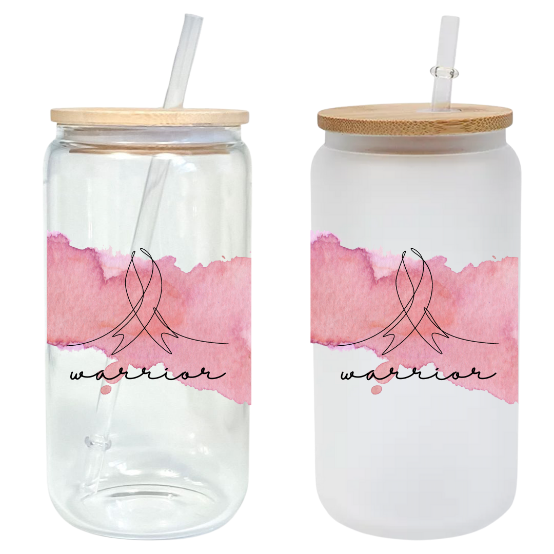 Breast Cancer Awareness Glass Tumblers