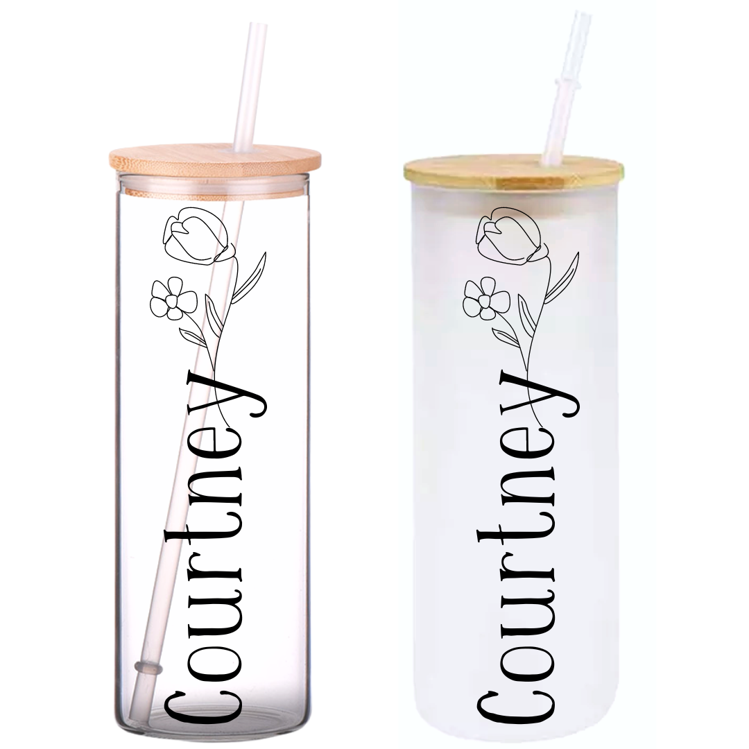 Watercolor Personalized Name on 25oz Frosted Glass Tumbler – Modern  Lifestyle Gifts