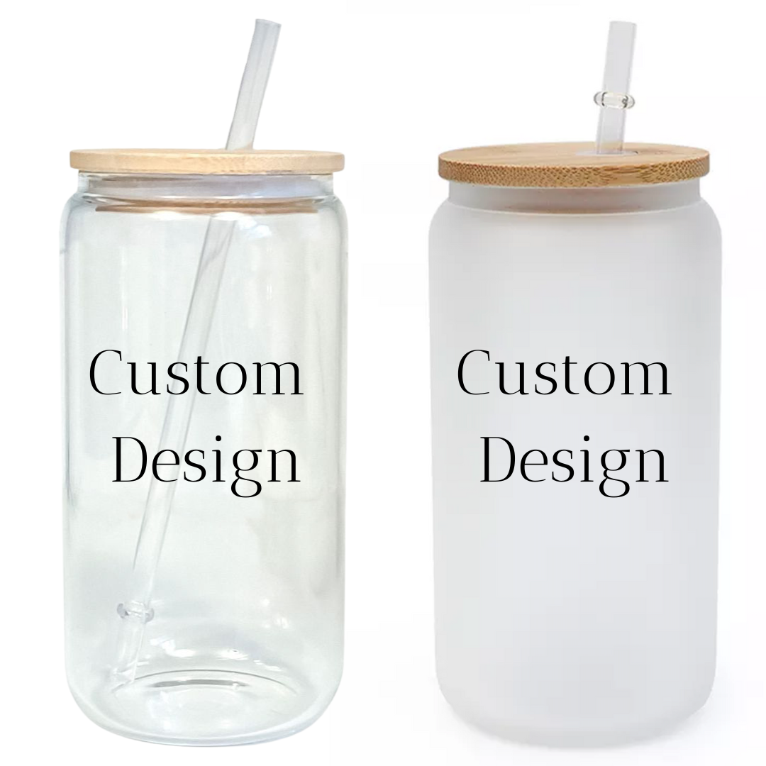 Custom Design 16oz Glass Tumbler