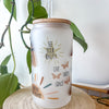 Boho Dreams 16oz Glass Tumbler with Bamboo Lid & Straw