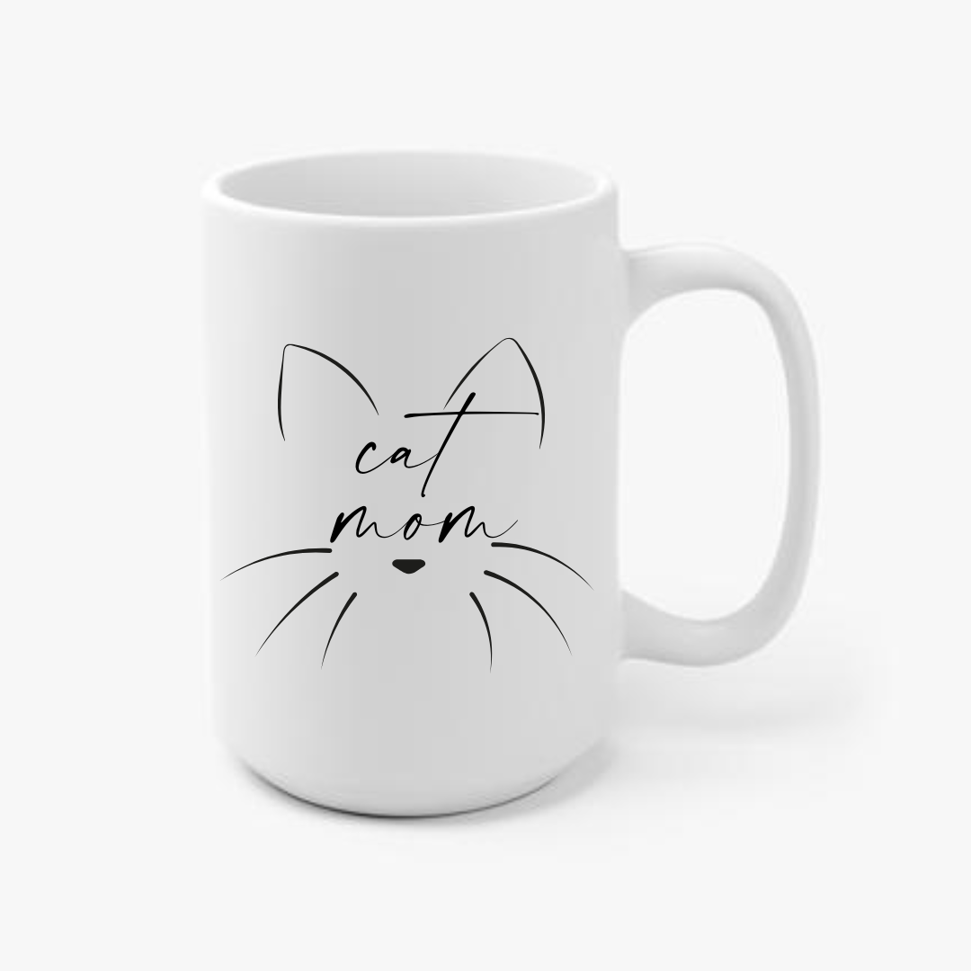 Cat Mom 15oz Ceramic Mug
