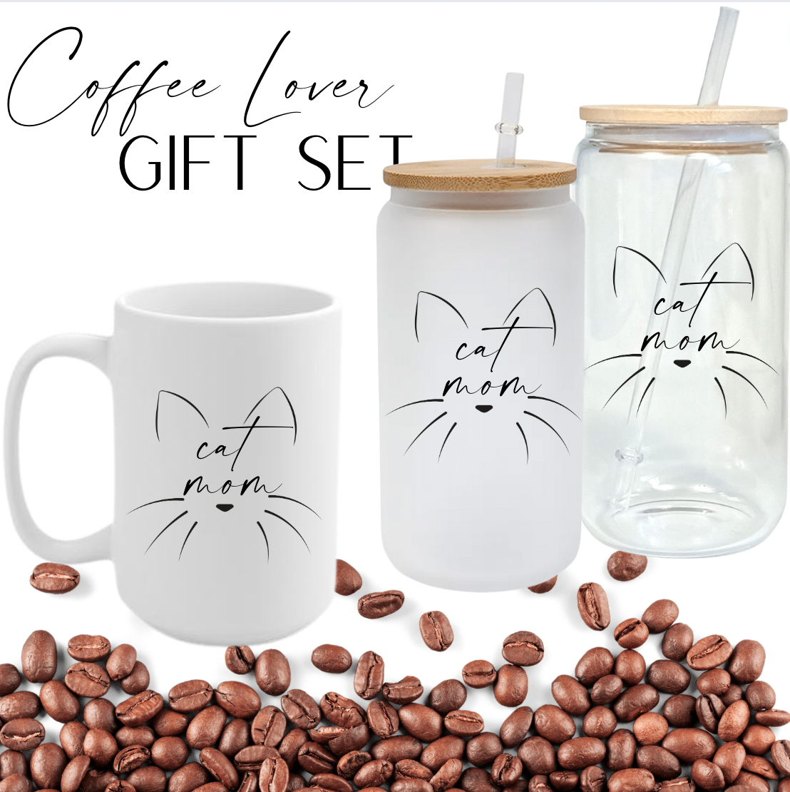 Cat Mom Coffee Gift Bundle