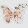 She is Fierce Butterfly Sticker Clear Background