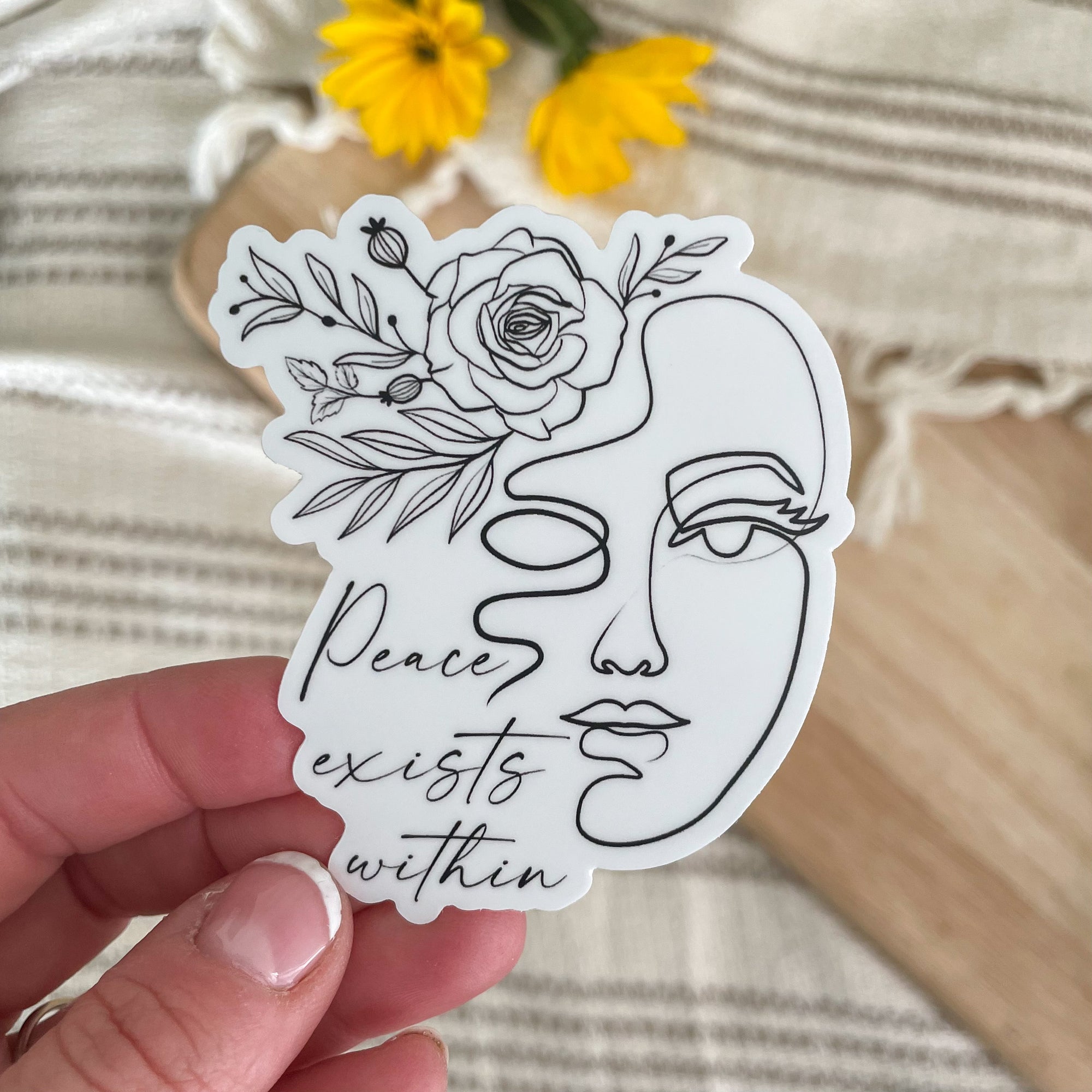 Peace Exists Within Sticker