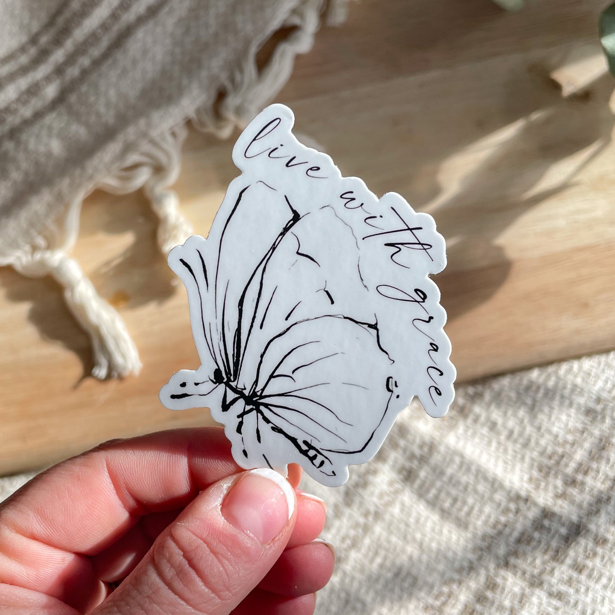Live with Grace Sticker