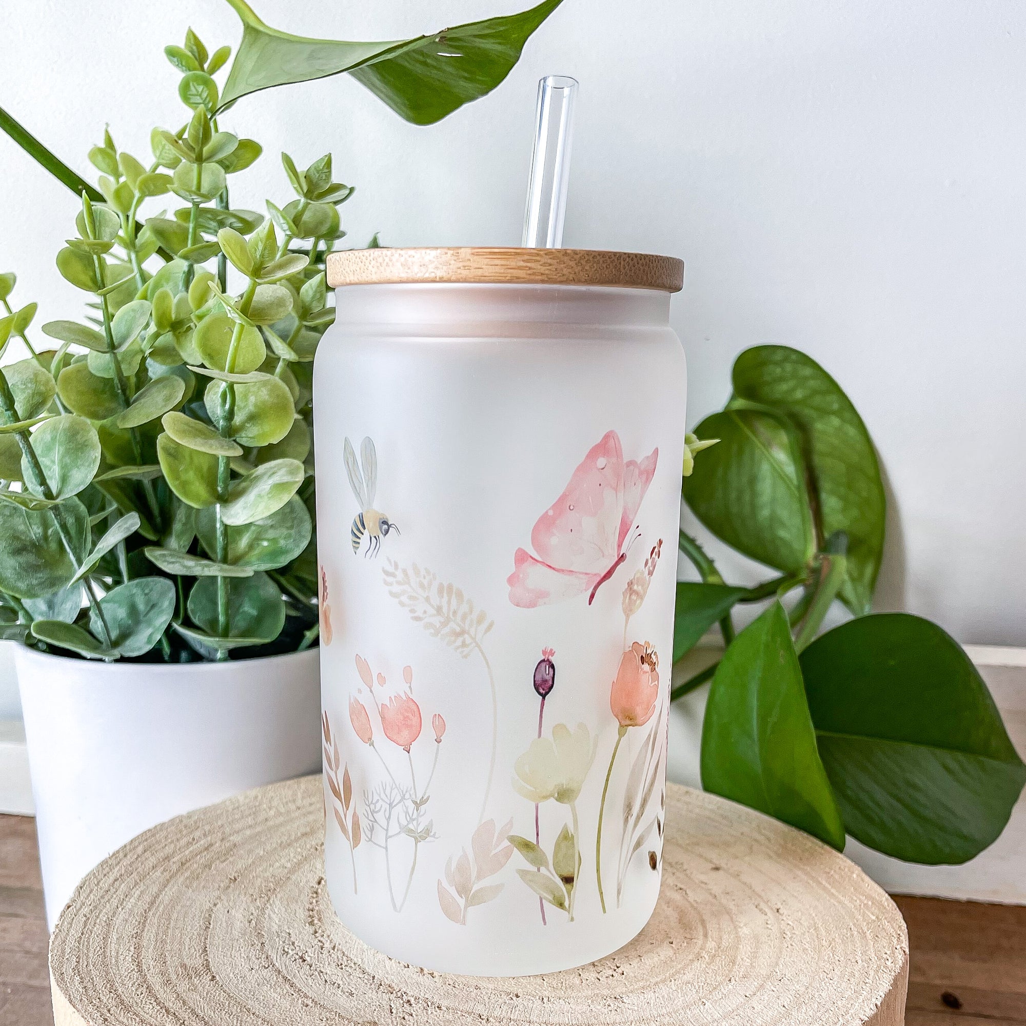NEW PRODUCT! Spring Watercolors 12oz Glass Tumbler